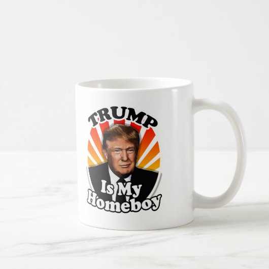 Retro Donald Trump is mijn Homeboy voor President Koffiemok (Rechts)