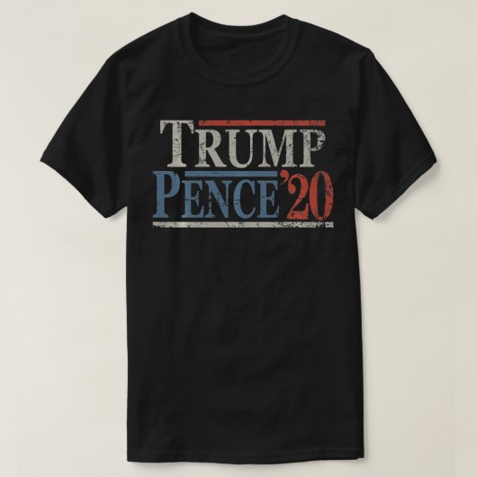 Retro Donald Trump Mike Pence 2020 T-shirt (Design voorkant)