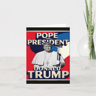 Retro Donald Trump President en de Vaticaanse Paus Kaart