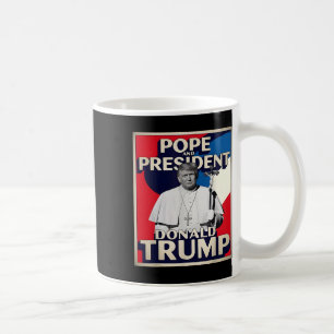 Retro Donald Trump President en de Vaticaanse Paus Koffiemok