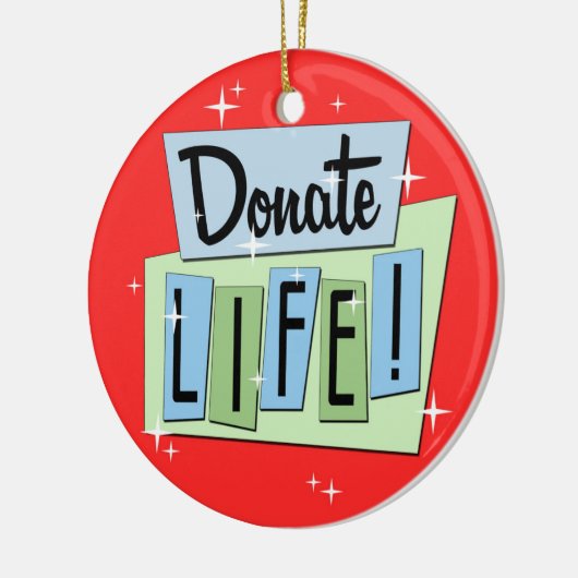 Retro Donate Life Keramisch Ornament (Links)