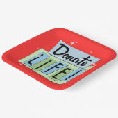 Retro Donate Life -  Sign - Starburst Pape Papieren Bordje (Gebogen)