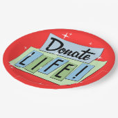 Retro Donate Life -  Sign - Starburst Papieren Bordje (Gekanteld)