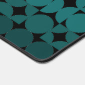 Retro Donker Blauwgroen Blauw Groen Zwart Pop Kuns Bureaumat (Hoek)