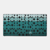 Retro Donker Blauwgroen Blauw Groen Zwart Pop Kuns Bureaumat (Voorkant)