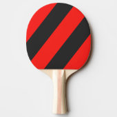 Retro Donker Drie Vette Strepen Tafeltennisbatje (Achterkant)