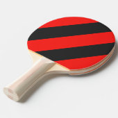 Retro Donker Drie Vette Strepen Tafeltennisbatje (Voorkant Gekanteld)