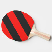 Retro Donker Drie Vette Strepen Tafeltennisbatje (Zijkant)