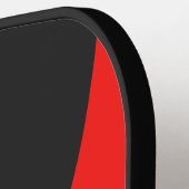 Retro Donkere Drie Cirkel Streep met Naam Pickleball Paddle (Links Detail)
