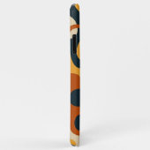 Retro donkere kleuren amorfe vormen kunstpatroon Case-Mate iPhone case (Achterkant/rechts)