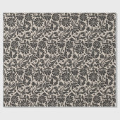 Retro Donkere Margriet Cadeaupapier (Vlak)