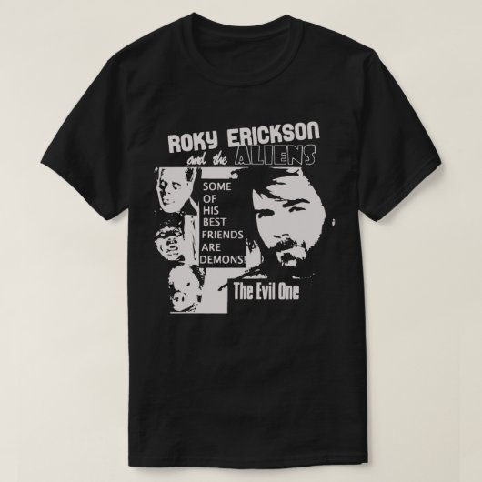 Retro  Donkerrood Roky Erickson Lange mouw M T-shirt (Design voorkant)