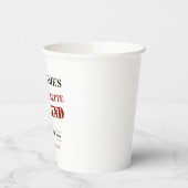 Retro Donkerrood, Zwart & Wit Bachelorette Weekend Papieren Bekers (Links)