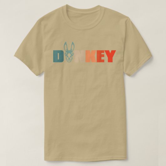 Retro Donkey Animal  Mule Donkey Donkeys T-shirt (Design voorkant)