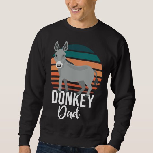 Retro Donkey Dad Donkey  Animal Farm Trui (Voorkant)