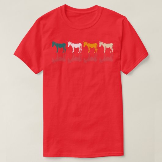 Retro Donkey Lover Farmer Boerderij Animal Donkey T-shirt (Design voorkant)