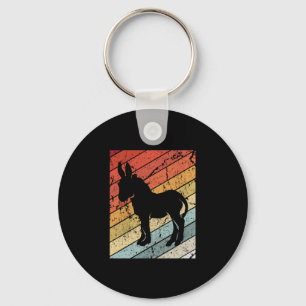 Retro Donkey Mule Animal Gift Sleutelhanger