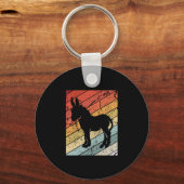 Retro Donkey Mule Animal Gift Sleutelhanger (Voorkant)