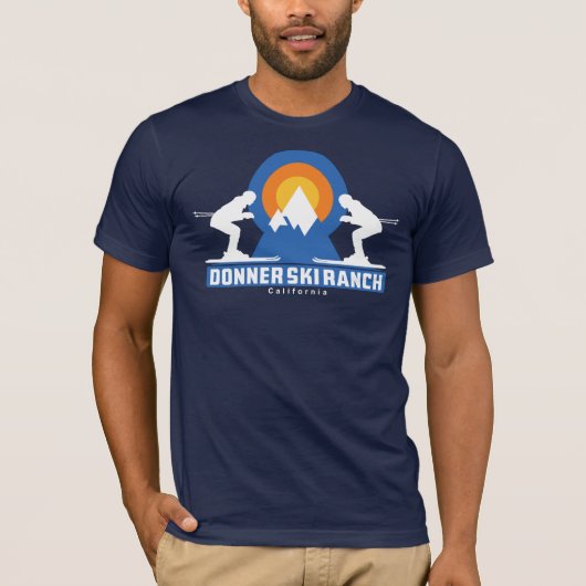 Retro Donner Ski Ranch Sunset T-shirt (Voorkant)
