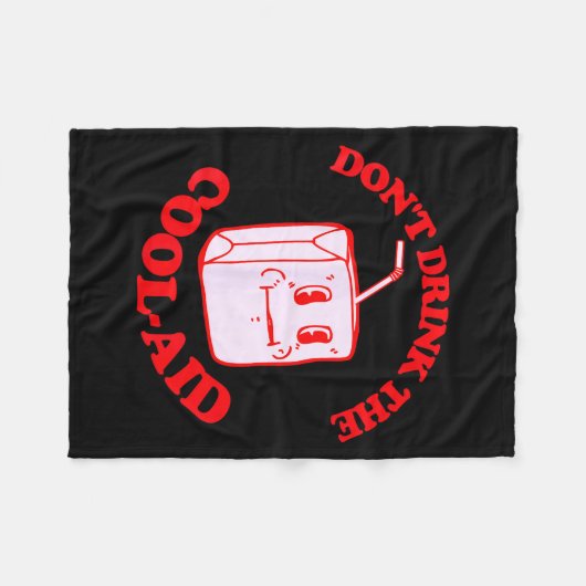 Retro Don't Drink The Cool-aid  Fleece Deken (Voorkant (Horizontaal))