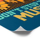 Retro Don't Stop The Music Lover Sound Headphones Poster (Hoek)