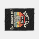 Retro Don't Talk To Me I'm Counting Crochet Croche Fleece Deken (Voorkant (Horizontaal))