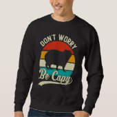 Retro Don't Worry Be Capy - Capybaras Capybara Mem Trui (Voorkant)