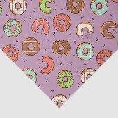 Retro Donut Pattern Berry Tissuepapier (Detail)