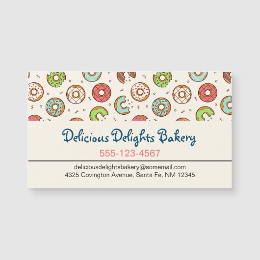 Retro Donut Pattern Cute Colorful Style (Voorkant)