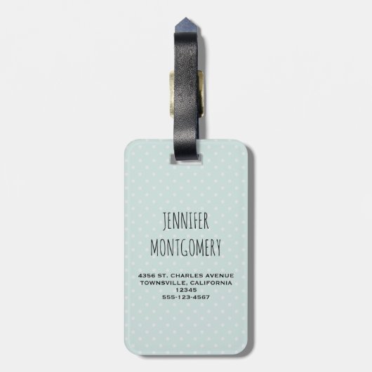 Retro Donut Pattern Cute Colorful Style Bagagelabel (Achterkant verticaal)