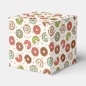 Retro Donut Pattern Cute Colorful Style Birthday Bedankdoosjes (Achterkant)