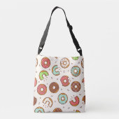 Retro Donut Pattern Cute Colorful Style Crossbody Tas (Achterkant)