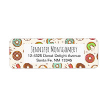 Retro Donut Pattern Cute Colorful Style