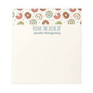 Retro Donut Pattern Cute Colorful Style Notitieblok