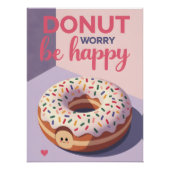 Retro Donut Print – Classic Pastry Poster for Kitc (Voorkant)