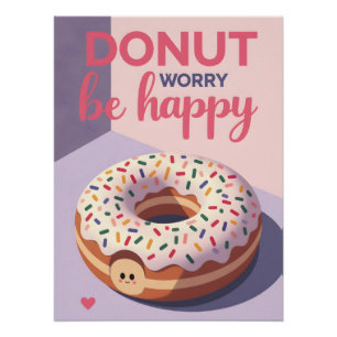Retro Donut Print – Klassieke Poster voor Broodjes