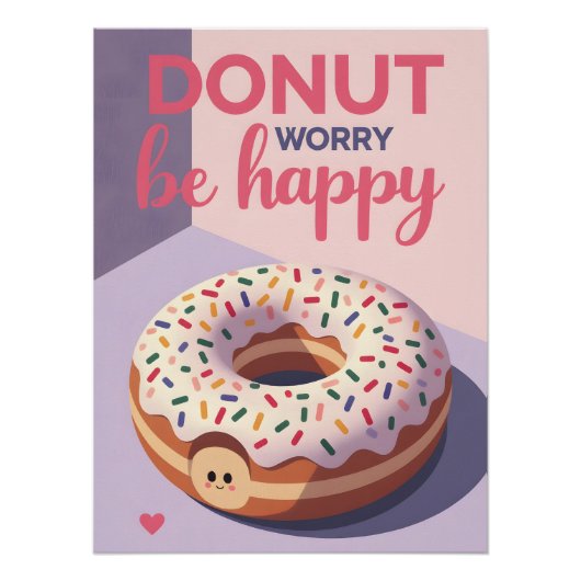 Retro Donut Print – Klassieke Poster voor Broodjes (Voorkant)