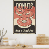 retro  donuts business poster (Keuken)