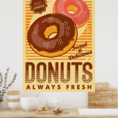 retro  donuts business poster (Keuken)