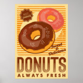 retro  donuts business poster (Voorkant)