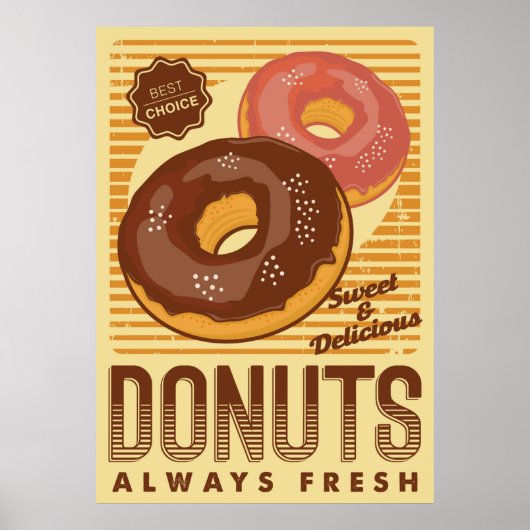 retro  donuts business poster (Voorkant)