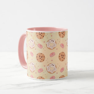 Retro Donuts & Cookies Patroon Mok