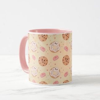 Retro Donuts & Cookies Patroon Mok