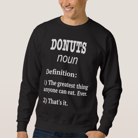 Retro Donuts Design  Donuts Fan Fake Definition Trui (Voorkant)