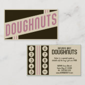 retro donuts klantenbinding klantenkaartje (Voorkant / Achterkant)