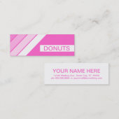 retro DONUTS Mini Visitekaartje (Voorkant / Achterkant)