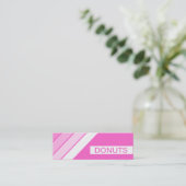 retro DONUTS Mini Visitekaartje (Staand voorkant)