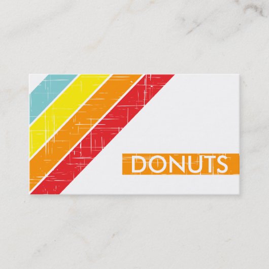 retro DONUTS Visitekaartje (Voorkant)