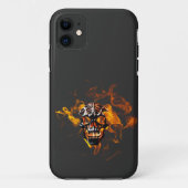 Retro Dood Burning Skelet Schedel in Vuur Case-Mate iPhone Case (Achterkant)