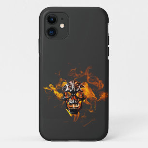 Retro Dood Burning Skelet Schedel in Vuur Case-Mate iPhone Case